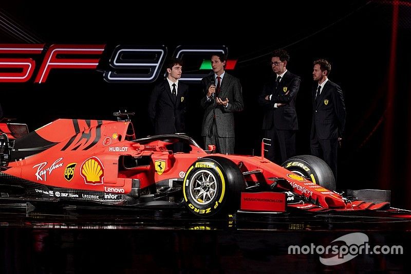 Charles Leclerc, Ferrari, Sebastian Vettel, Ferrari, Mattia Binotto, Ferrari Team Principal