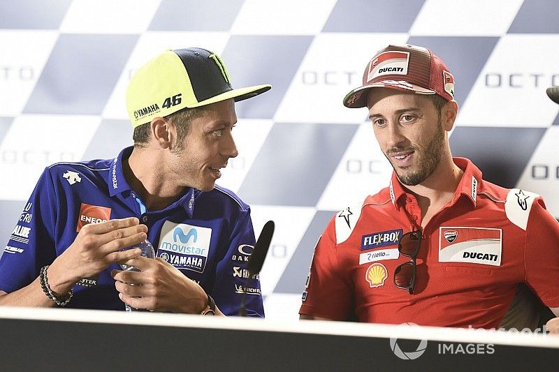 Valentino Rossi, Yamaha Factory Racing, Andrea Dovizioso, Ducati Team