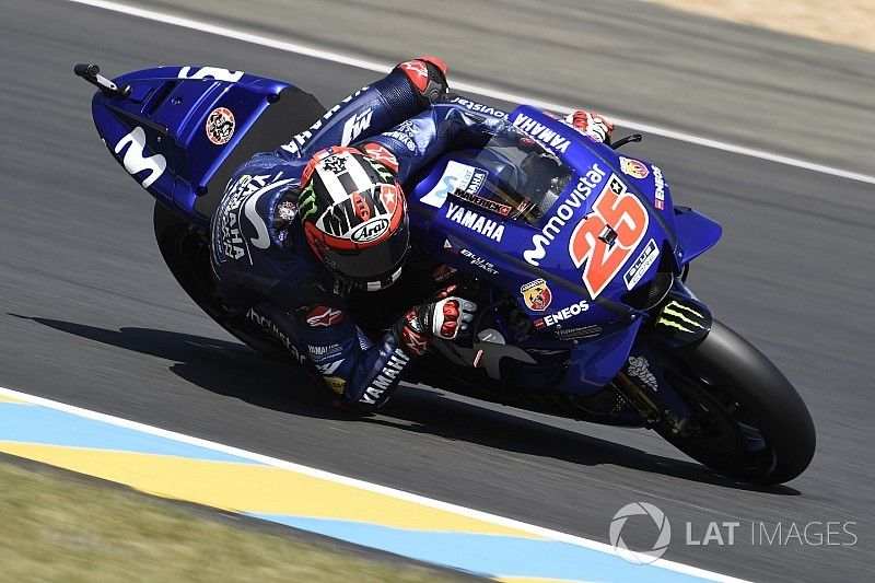 Le Mans MotoGP: Vinales tops FP3, Marquez crashes