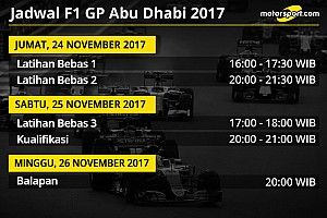 Jadwal lengkap F1 GP Abu Dhabi 2017