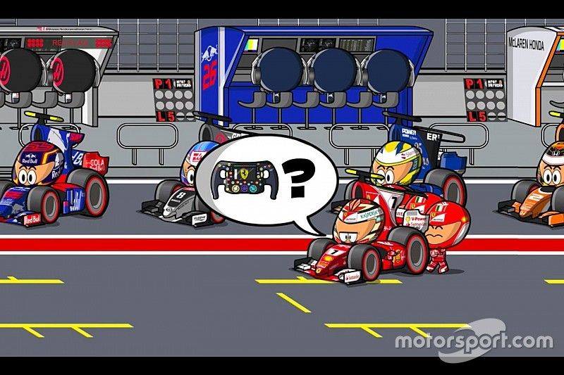 Vídeo: el incidente de Raikkonen con el volante en Bakú, por 'MiniDrivers'