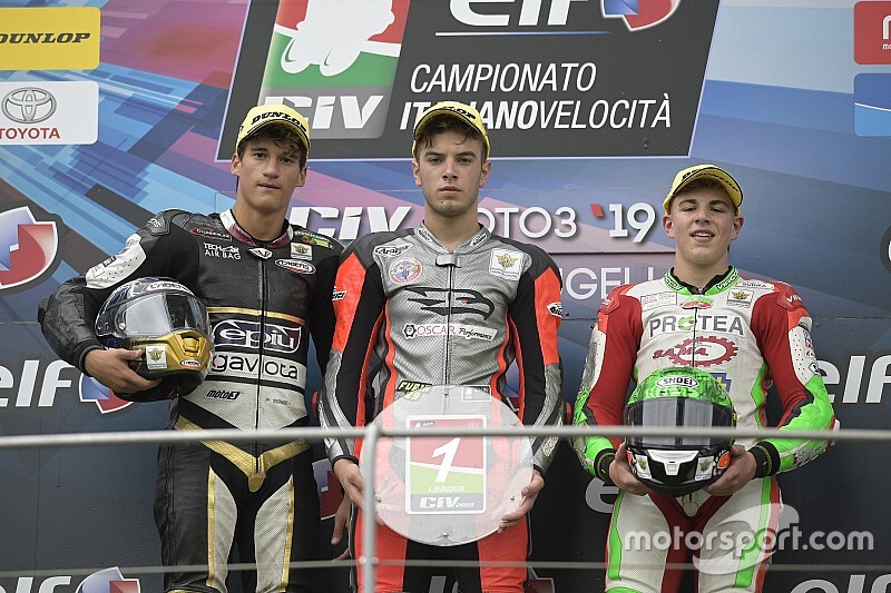 CIV Moto3: gare folli, Spinelli lanciato verso il titolo