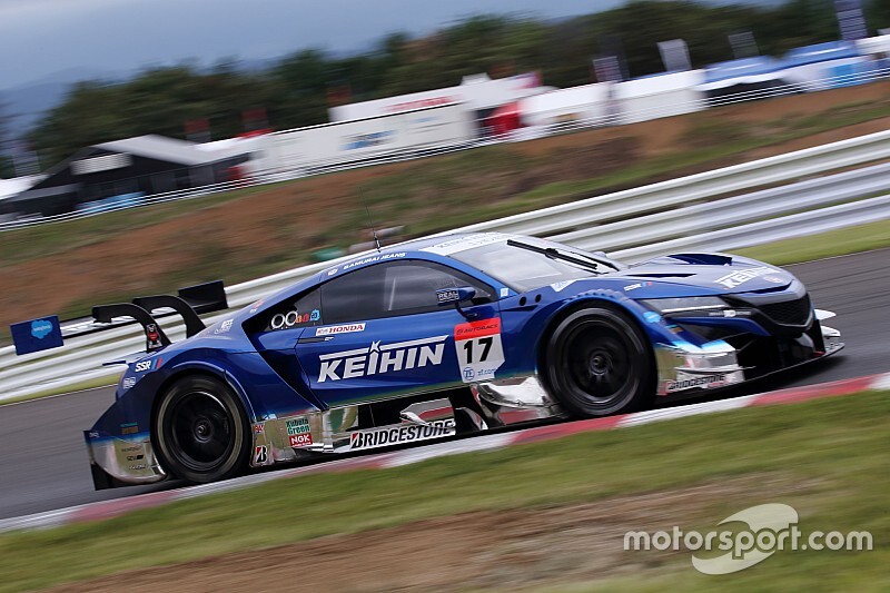 SUGO公式練習:17号車KEIHIN NSX-GTがレコードに迫る好タイムで首位発進