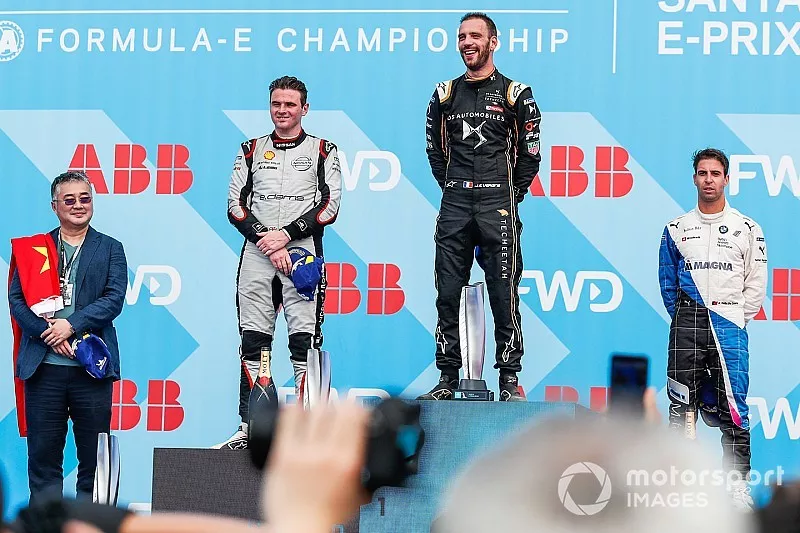 Podium: race winner Jean-Eric Vergne, DS TECHEETAH, second place Oliver Rowland, Nissan e.Dams, third place Antonio Felix da Costa, BMW I Andretti Motorsports