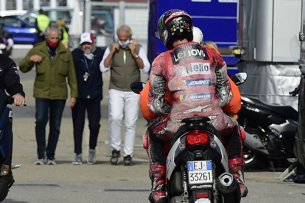 Francesco Bagnaia, Ducati Team, after crash