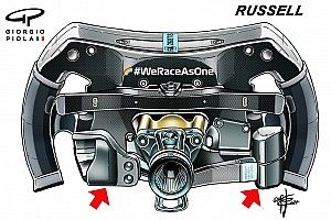 F1: Entenda as mudanças no volante que a Mercedes preparou para Russell