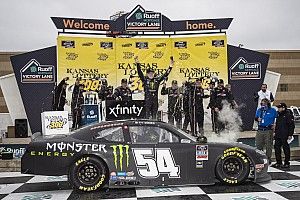 Ty Gibbs takes Kansas Xfinity win as playoff drivers stumble
