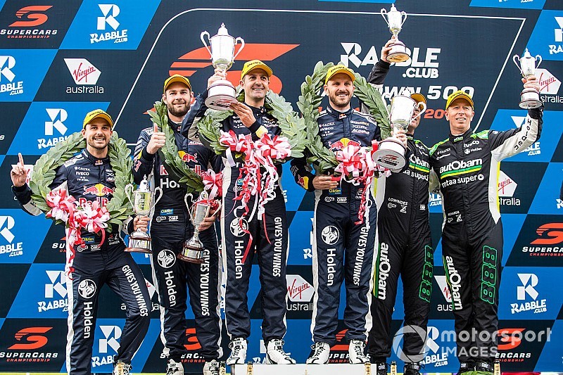 Sandown 500: Whincup/Dumbrell lead Triple Eight trifecta