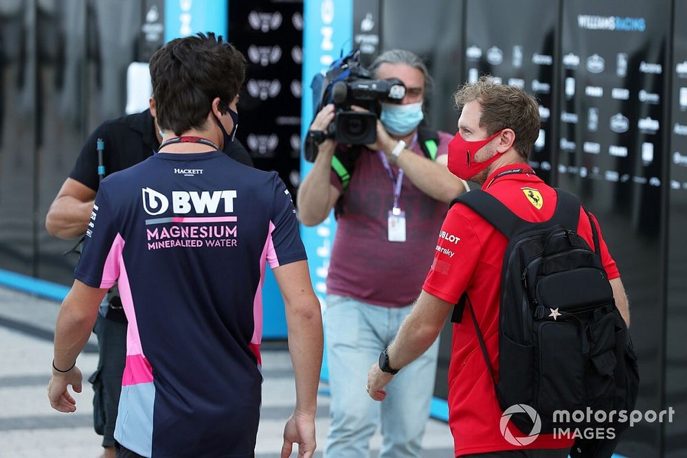 Sebastian Vettel, Ferrari y Lance Stroll, Racing Point 