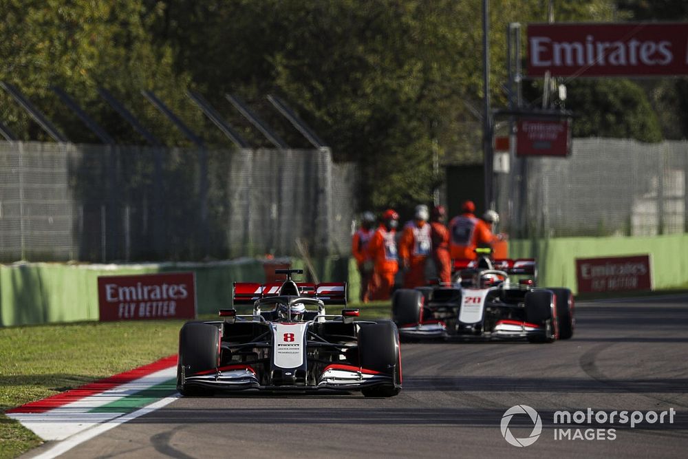 Romain Grosjean, Haas VF-20, Kevin Magnussen, Haas VF-20