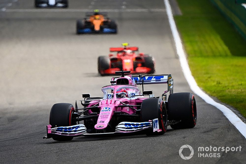 Sergio Perez, Racing Point RP20, Charles Leclerc, Ferrari SF1000