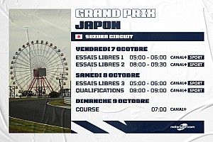 Le programme du GP du Japon F1