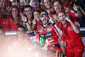 Silverstone MotoGP: Bagnaia holds off Vinales in late duel to win