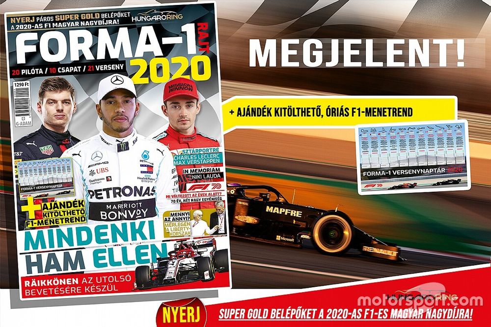 Július elejéig még elérhető a FORMA-1 RAJT 2020-magazin!