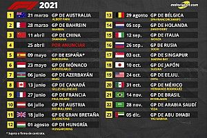Fórmula 1 aprueba el calendario definitivo 2021 con 23 carreras