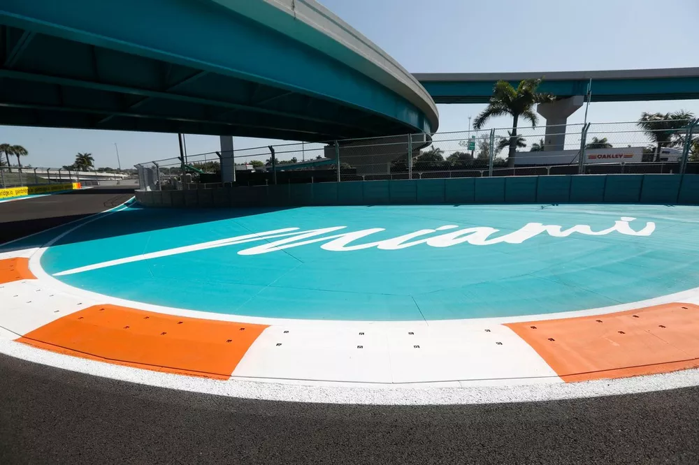 Miami branding around the circuit