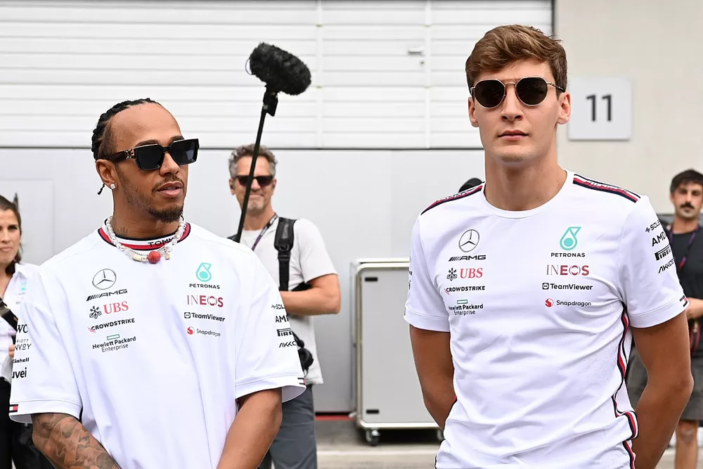 Lewis Hamilton, Mercedes-AMG George Russell, Mercedes-AMG 