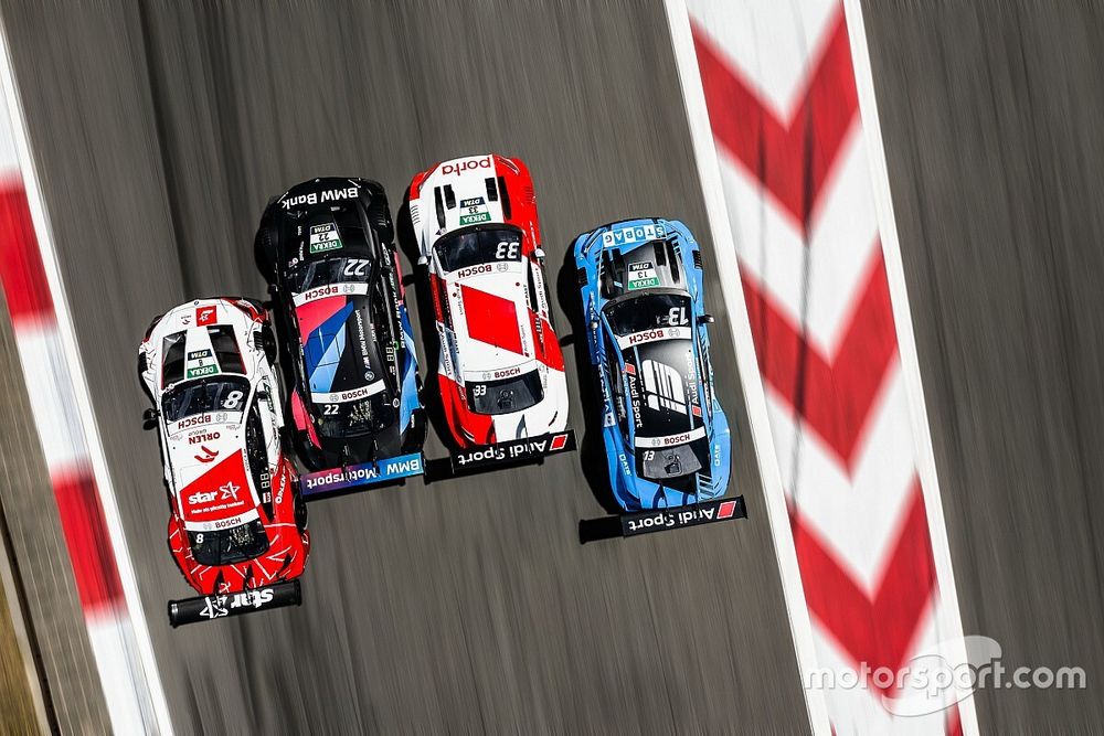 Le macchine di Robert Kubica, Orlen Team ART, BMW M4 DTM, Lucas Auer, BMW Team RMG, BMW M4 DTM, René Rast, Audi Sport Team Rosberg, Audi RS 5 DTM, Fabio Scherer, Audi Sport Team WRT, Audi RS 5 DTM