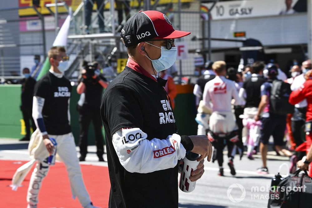 Kimi Raikkonen, Alfa Romeo, on the grid