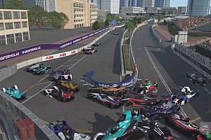 Wehrlein escapes huge pile-up to win again in virtual Hong Kong
