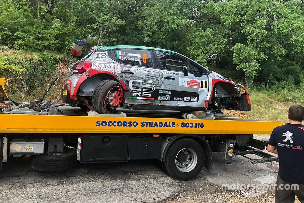 CIR-ERC, Roma, PS1: gran botto di Crugnola, è già fuori!