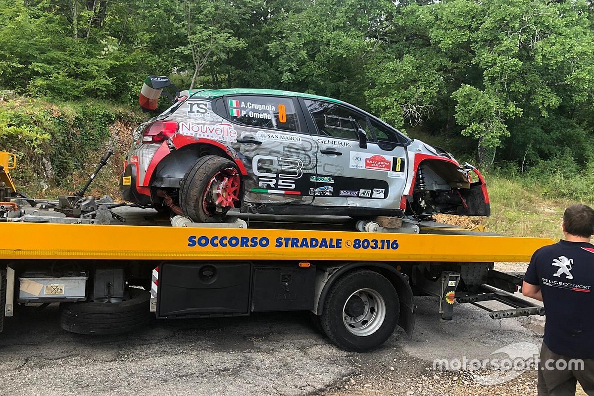 CIR-ERC, Roma, PS1: gran botto di Crugnola, è già fuori!