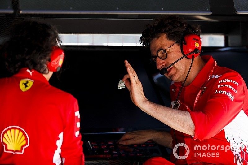 Mattia Binotto, Team Principal Ferrari, al muretto box