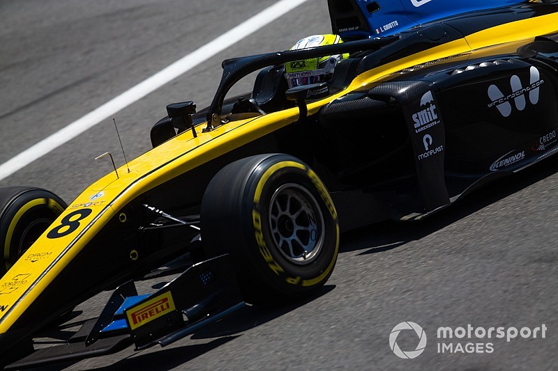 F2 Barcelona: Ghiotto snel in vrije training, De Vries negende