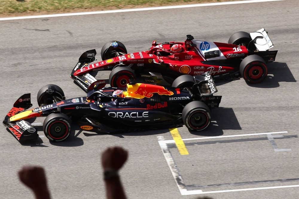 Charles Leclerc, Ferrari, Max Verstappen, Red Bull Racing