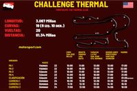 Horarios para el Desafío Thermal Club Indycar