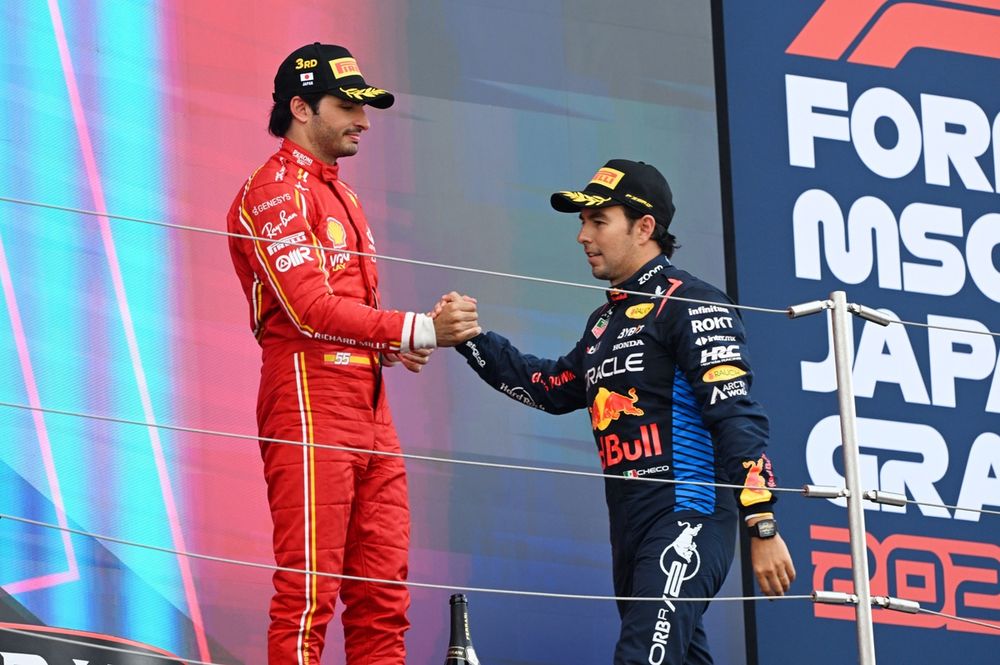 Carlos Sainz, Scuderia Ferrari y Sergio P&eacute;rez, Red Bull Racing