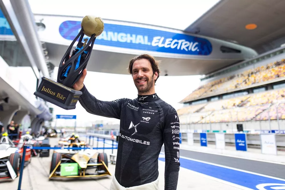 Pole sitter Jean-Eric Vergne, DS Penske
