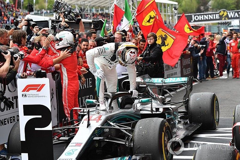 Sebastian Vettel, Ferrari y Lewis Hamilton, Mercedes AMG F1 W09