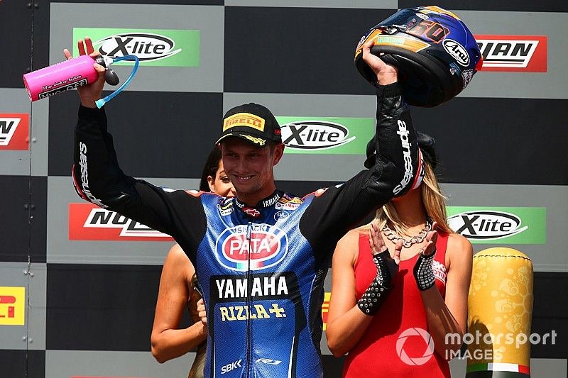 Podium: derde plaats Michael van der Mark, Pata Yamaha