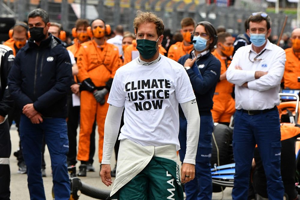 Vettel, sobre el medioambiente: "Está bien hablar, pero hay que actuar"