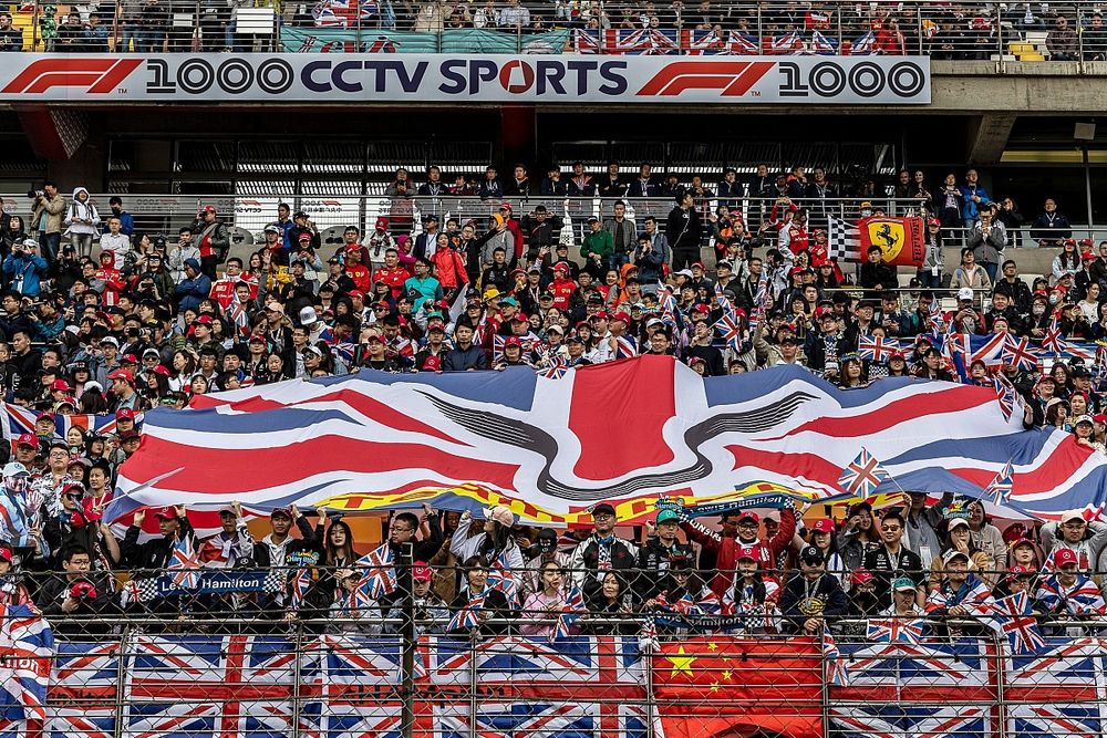 Fans on grandstand