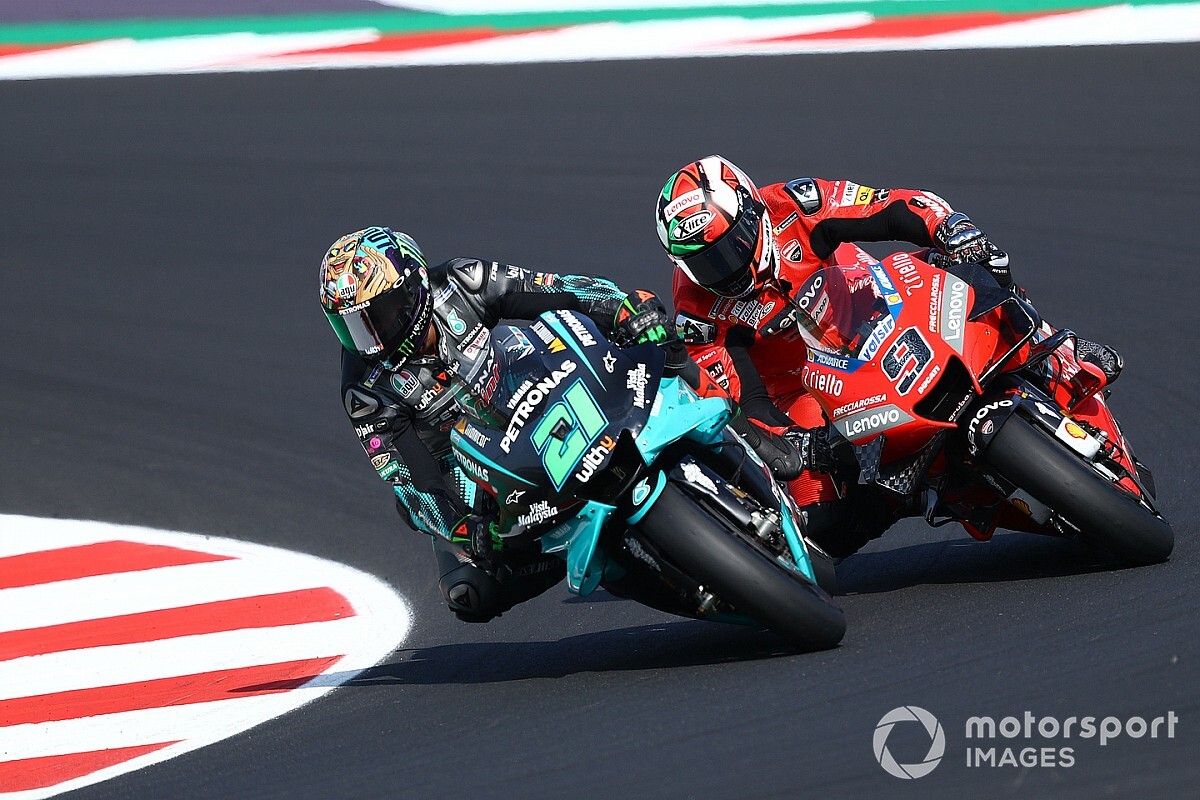 9e place miraculeuse pour un Morbidelli malade et heurté par Espargaró