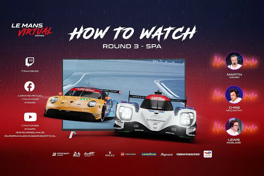 Stars come out for the 6 Hours of Spa Round of the Le Mans Virtual Series by Motorsport Games