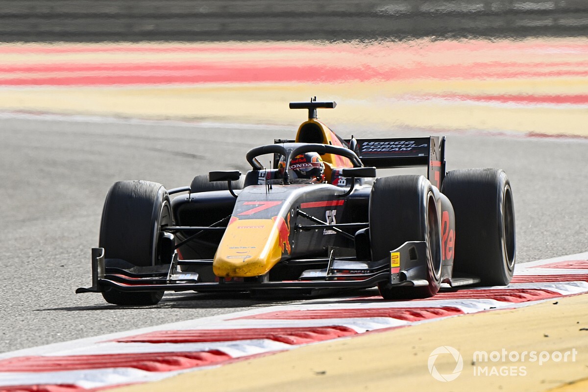 F2サクヒール2:角田裕毅、フリー走行首位! スーパーライセンス確保に向け好発進