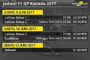 Jadwal lengkap F1 GP Kanada 2017
