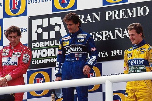 El podio que uni&oacute; a tres de los grandes de la F1, en Espa&ntilde;a 93
