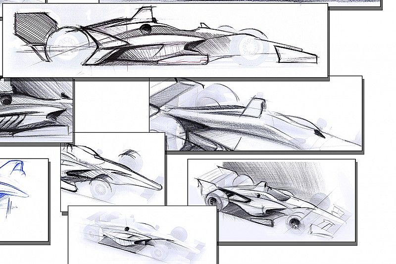 2018 IndyCar dibujos de concepto aerokit