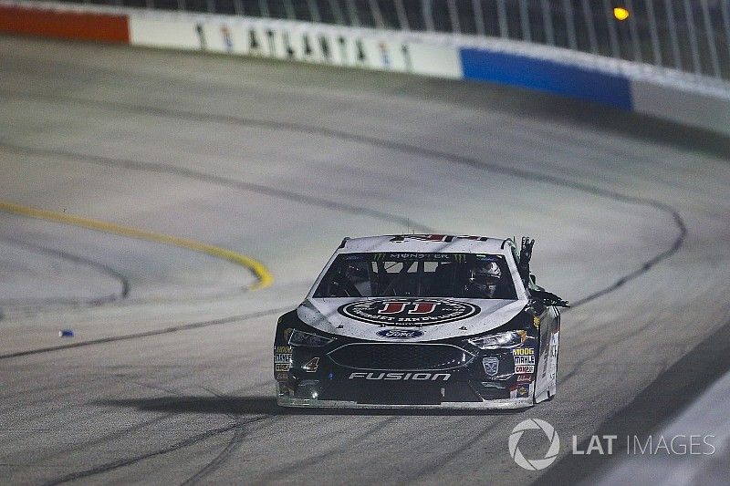 Kevin Harvick, Stewart-Haas Racing, Jimmy John's Ford Fusion celebrates