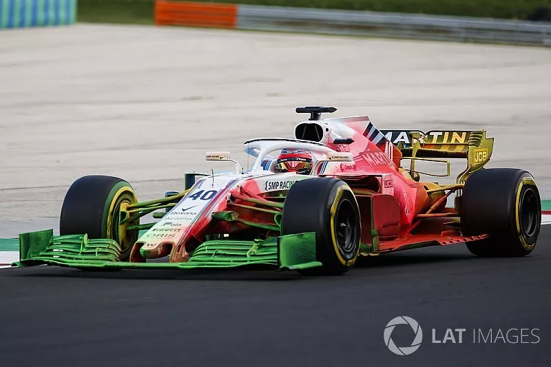 Robert Kubica, Williams FW41, avec de la peinture flow-viz