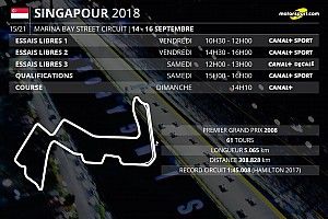 Le programme TV du GP de Singapour
