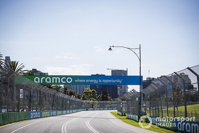 Aramco branding around the track