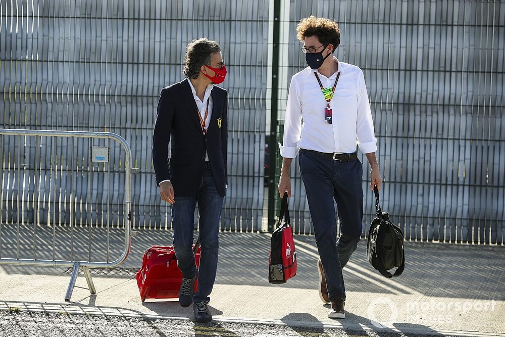 Laurent Mekies, Sporting Director, Ferrari e Mattia Binotto, Team Principal Ferrari 