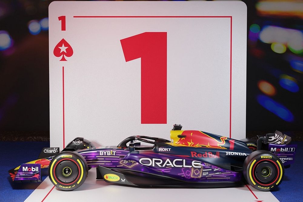 Decoraci&oacute;n especial de Red Bull para el GP de Las Vegas 2023