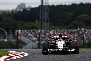 F1での鈴鹿初走行を終えたローソン。スーパーフォーミュラとは
