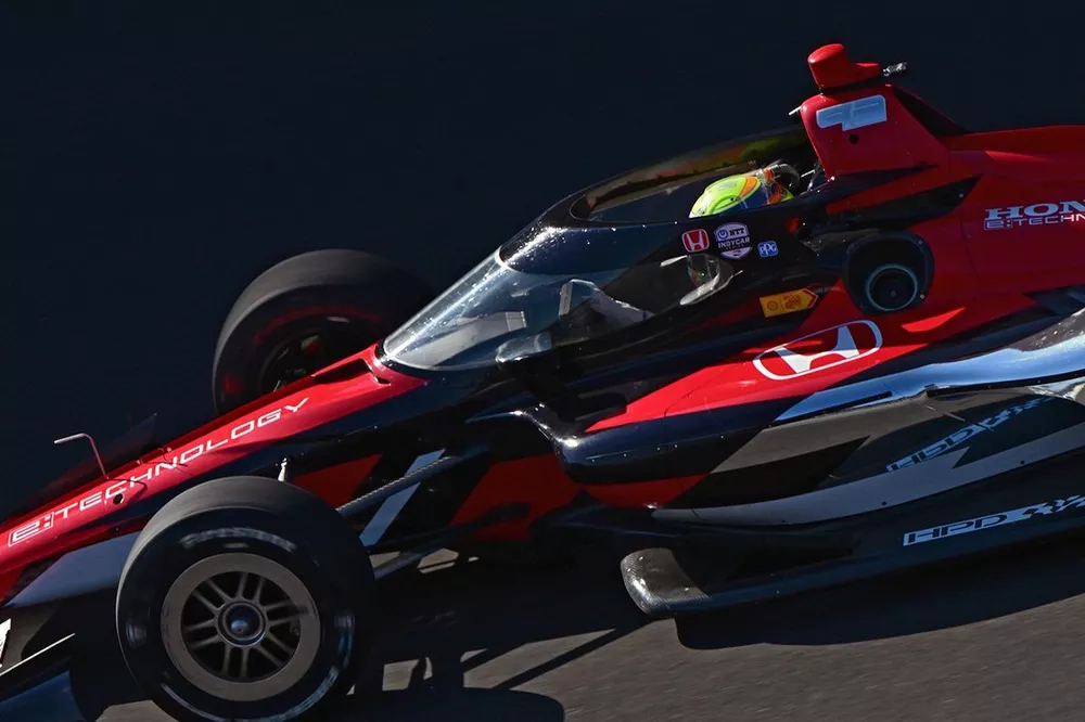 Alex Palou participating in Indianapolis 500 Hybrid Testing